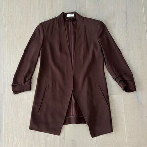 Brand New Aritzia Babaton New Power Blazer in Rich Mocha Brown in Size 00